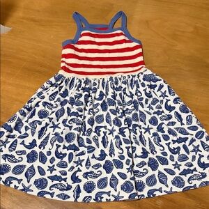 Striped and Seashell Patterned Mini Boden  Kids Dress